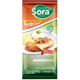 FILÉ DE PROTEÍNA VEGETAL PARMEGIANA CONDIMENTADA SOJA SORA 125G