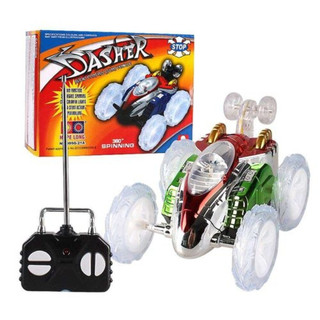 Carrinho Controle Remoto Maluco Carro Gira 360º Com Luz