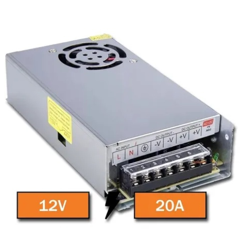 Fonte Chaveada 20A 12V 240W Bivolt Som Automotivo Led Cftv em Oferta na Shopee