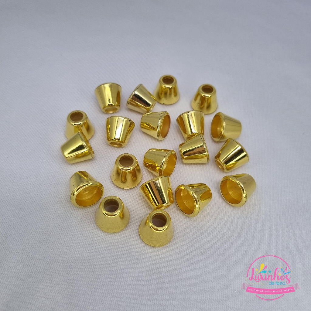Pezinho de Caixa Modelo 1 - Pé de Caixa Dourado - 100 unidades