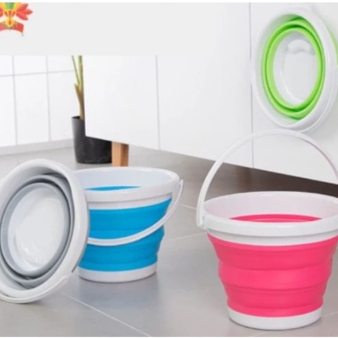 Balde Silicone Dobrável Retrátil Portátil 3, 5 e 10 litros em Oferta na Shopee