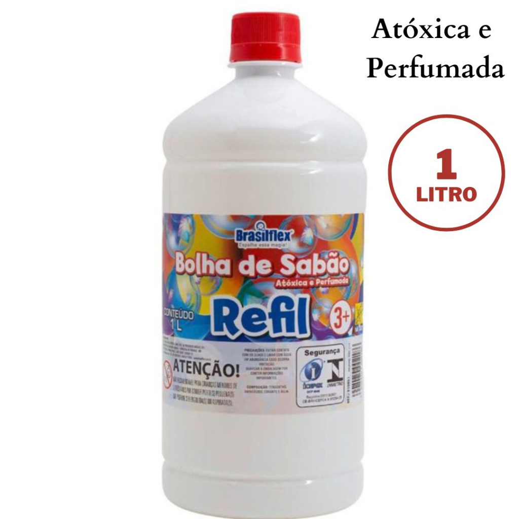 Refil para Bolinhas de Sabão 1 Litro - Perfumada e Atóxica em Oferta na Shopee