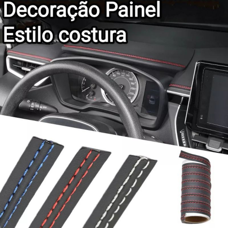 Fita Stilo Costura Painel Forro de Porta e Bancos Interior Carro e Caminhão