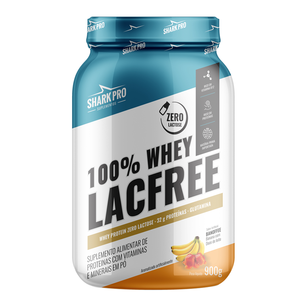 Whey Protein Zero Lactose 100% Whey Lac Free 900g - Shark Pro