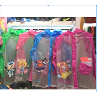Capa de chuva infantil Reforçada menina e menino Com Desenho
