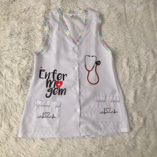 Avental Jaleco Feminino Enfermagem em Oferta na Shopee