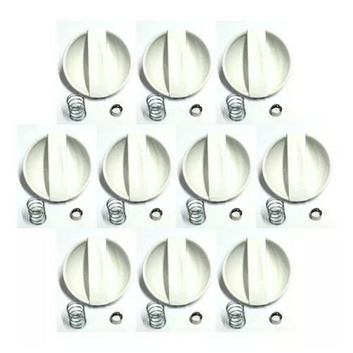 Kit com 10 Botão Timer Completo Para A Lavadora Electrolux Top 8 Com Mola/trava