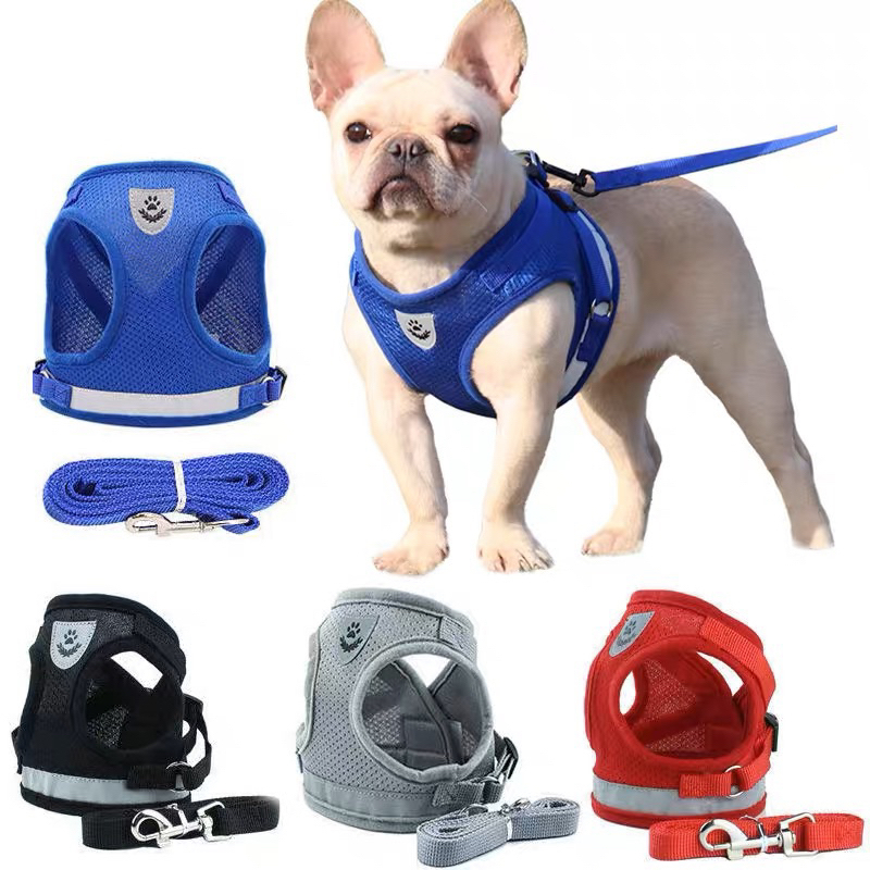 Coleira Colete Refletivo Peitoral Para Cachorro Gato Pet + Guia qualidade boa em Oferta na Shopee