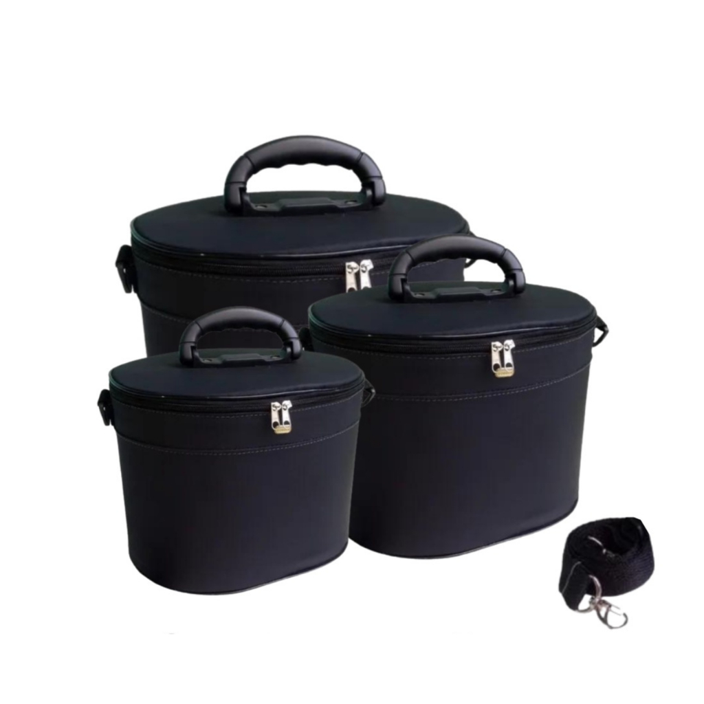 Maleta Frasqueira Preta Grande Para Maquiagem Roupas Viagem Necessaire Manicure Beleza em Oferta na Shopee