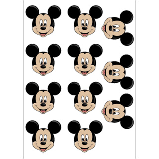 Adesivo Carinha do Mickey 6x6 Cartela com 11 adesivos á prova d'água, temos a pronta entrega em Oferta na Shopee