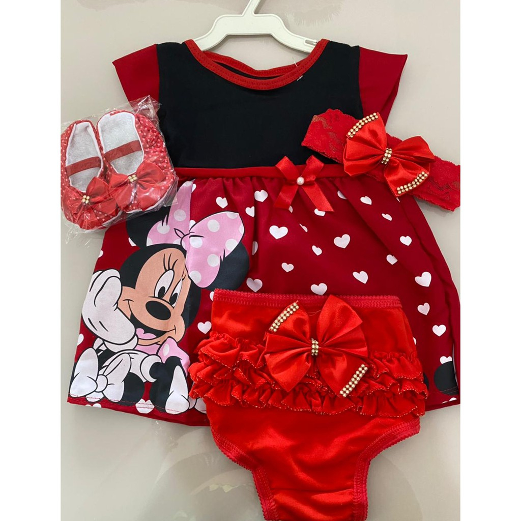 Kit Vestido 4 Peças de bebê em Oferta na Shopee