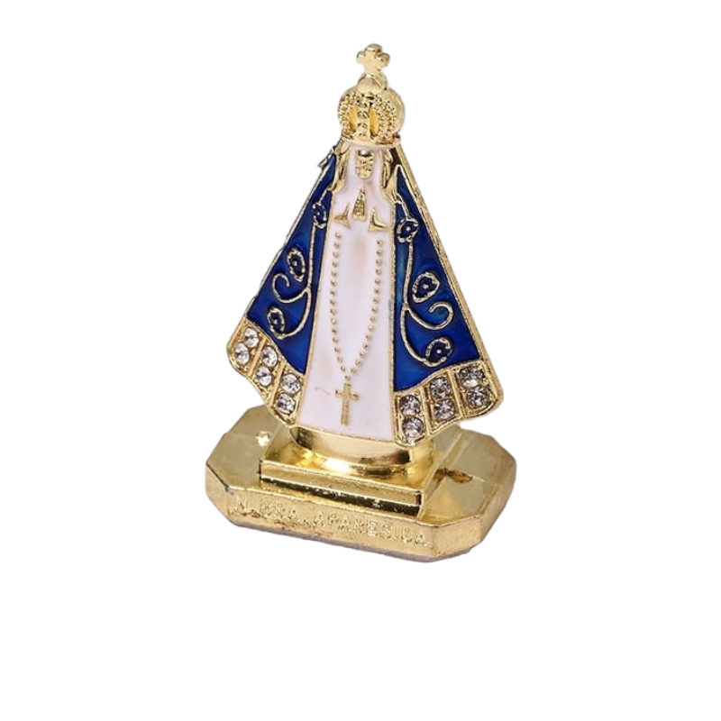 Imagem Nossa Senhora Aparecida Metal Carro  Adesivo Dupla Face 5cm