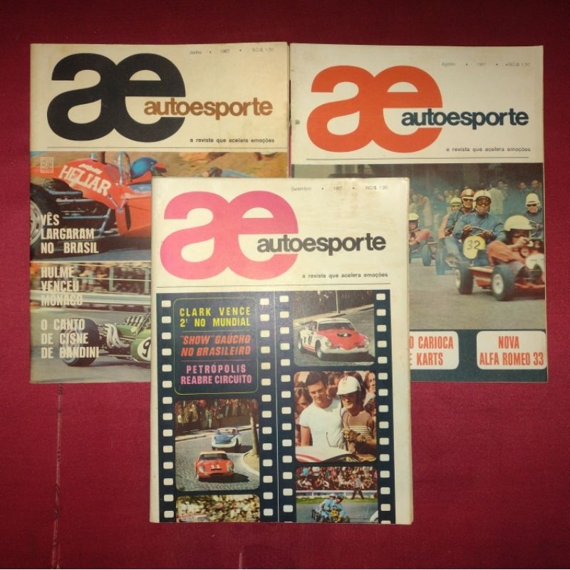 Revistas Auto Esporte - Lote de 3 Unidades.