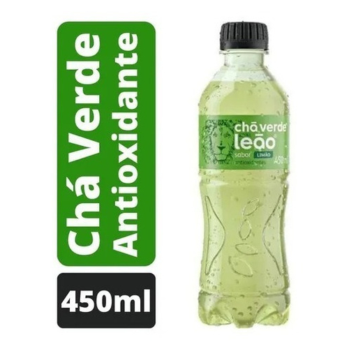 2 unidades Chá Verde Limão Zero Leão 450Ml