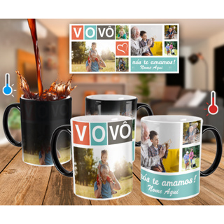 Caneca Mágica Vovô com foto e Nome Personalizado em Oferta na Shopee
