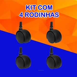 KIT COM 4 RODINHAS / RODIZIOS GIRATÓRIAS AGRAPLAST