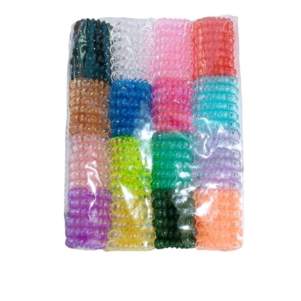 rabicó fio telefone colorido molinha pacote 96 amarrar cabelo criança e adulto resistente colorida transparente silicone borracha elástico