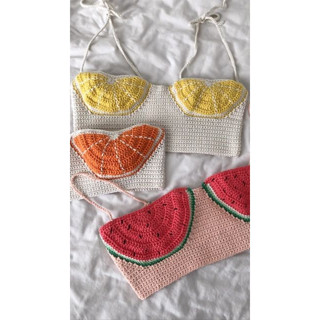 Cropped de crochê de frutinhas
