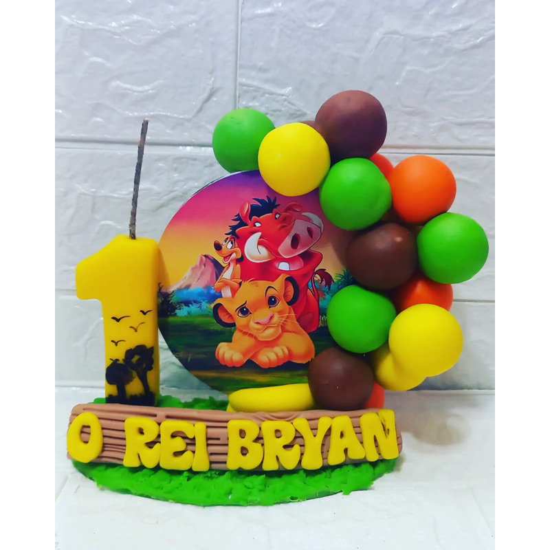 topo invertido/vela de aniversario rei leao /topo cenario rei leao (topo rei leão),a guarda do leão