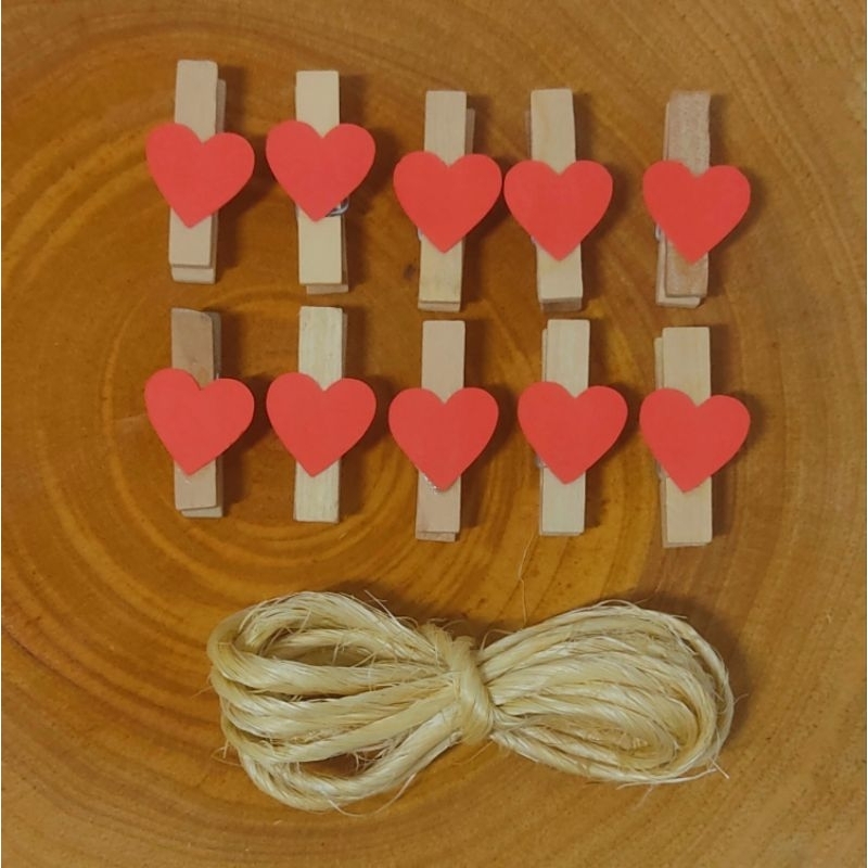 Fio de sisal com prendedores para varal de fotos polaroid