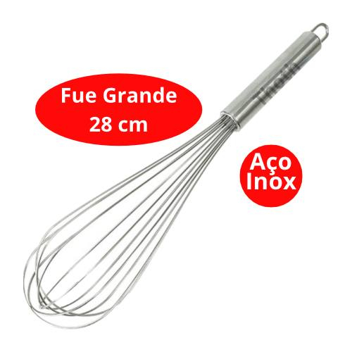 Fue Profissional Batedor de Ovos Fuê Fouet Inox 28 cm Gourmet Omelete Cozinha Massas Clara em Oferta na Shopee