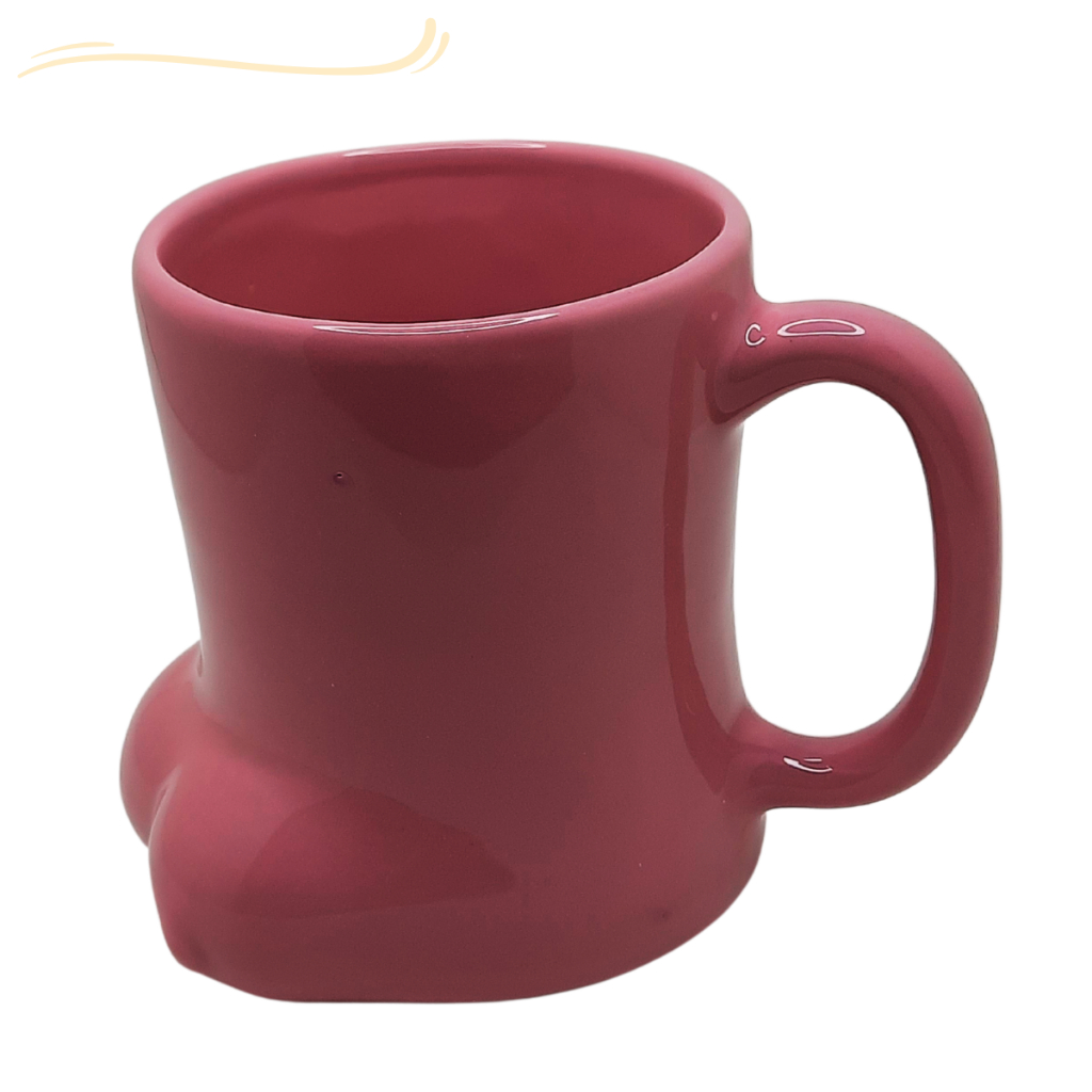 Caneca 3D Patinha Rosa Bichinho Animal Bicho Cachorro Gato Cerâmica Brilhante Esmaltada Divertida