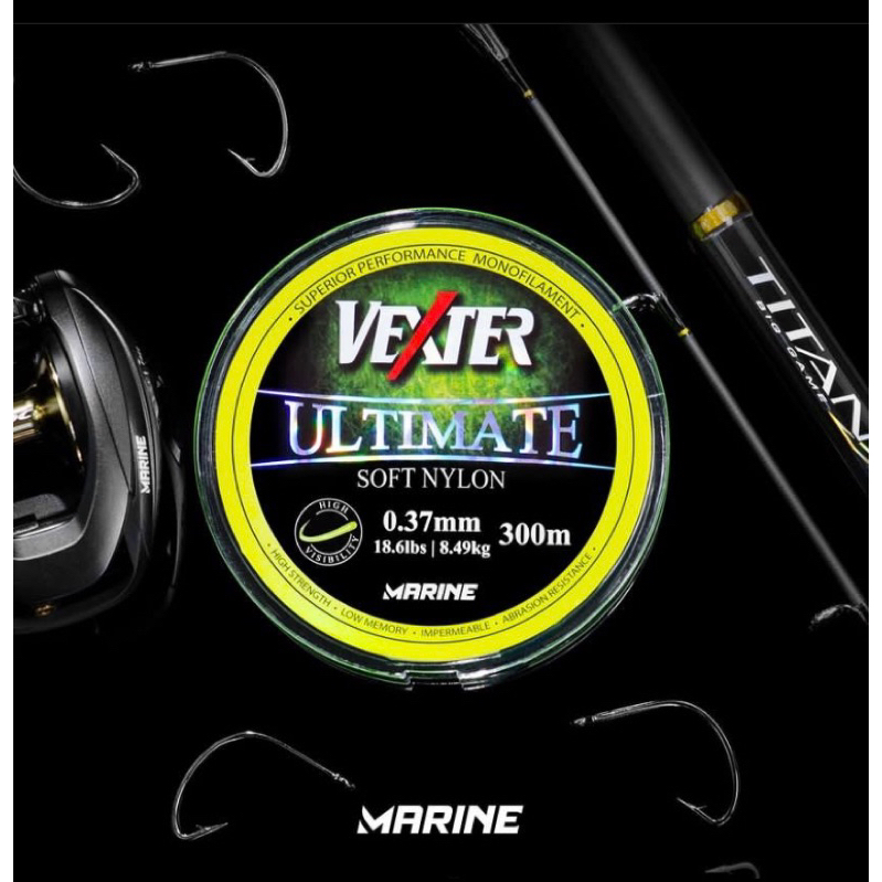 Linha Monofilamento Vexter Ultimate Soft Nylon Verde (0,37MM 8,4kg) (0.33MM 6.88kg)  Marine 300m