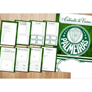 CADERNETA DE VACINA PERSONALIZADO TEMA PALMEIRAS COM NOME DO BEBÊ