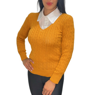Blusa de Fio trançada Feminina I Blusa de Lã I Suéter Trançado