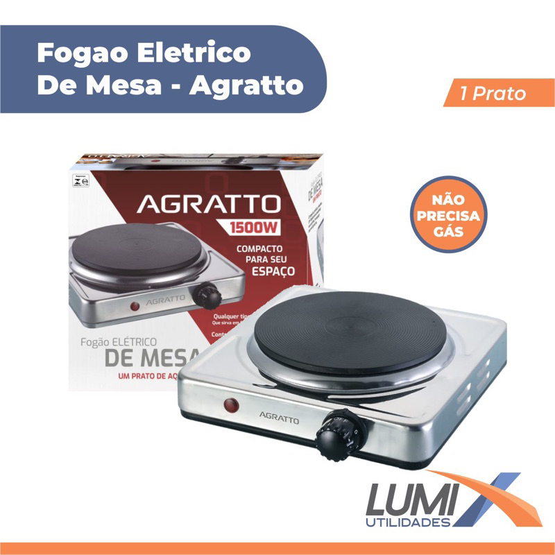 fogão elétrico de 1 boca para qualquer tipo de panela 1500w potência 127v ou 220v