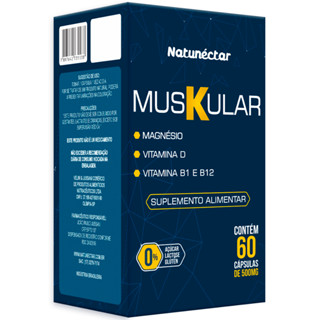 Muskular Potássio, Magnésio, Vitamina D, B1 e B2 60 cápsulas - Natunéctar