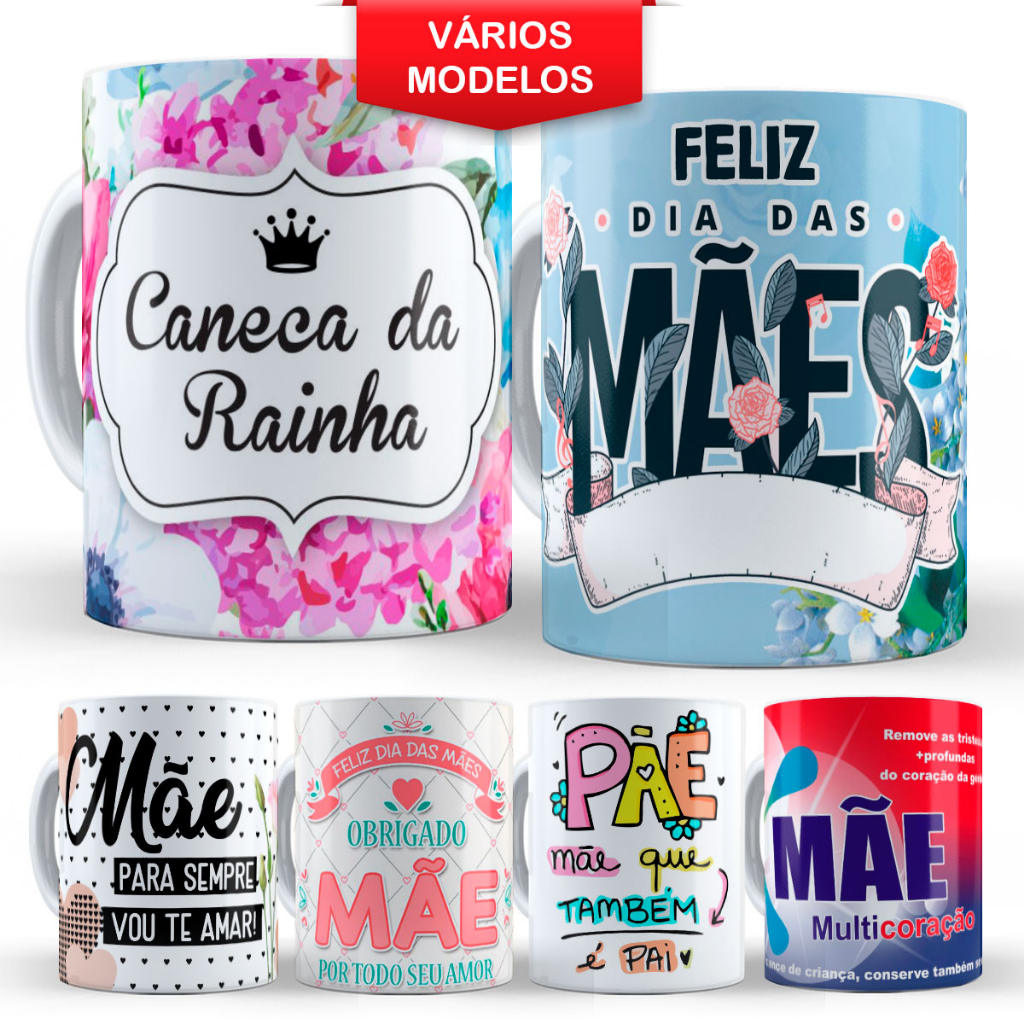 Presente para Mãe - Caneca Dia das Mães - Maes Personalizada Frases de Mae Xicara Porcelana Lembrancinha Estampada Cesta #1