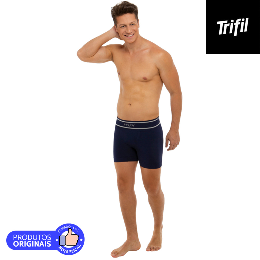 Cueca Boxer em Microfibra Trifil Lisa Cós + Largo CE0643 O MELHOR PREÇO
