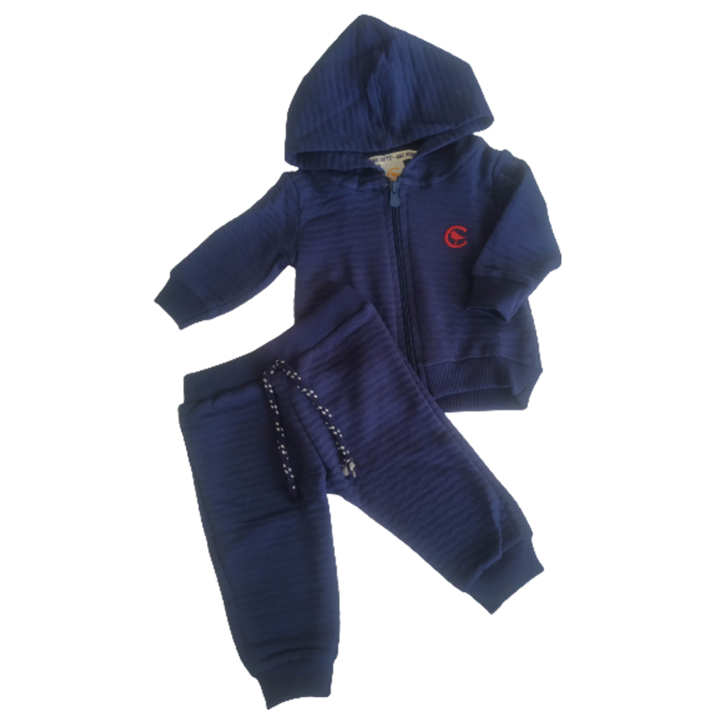 Jaqueta Moletom com Capuz Bebe Infantil + Calça Jogger com Cordão Frontal e Elastico Conjunto