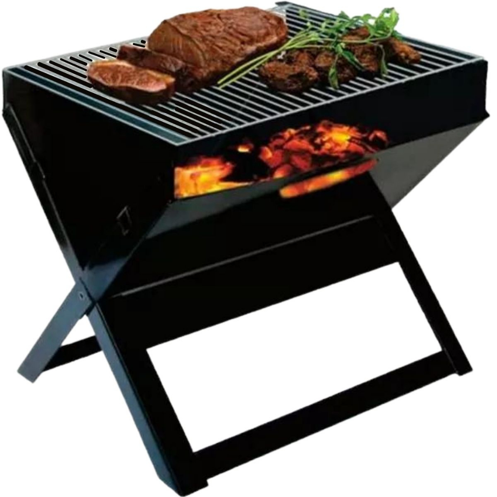 Churrasqueira Maleta Pequena Móvel Portátil De Carvão Camping Dobrável Pratika Alfa