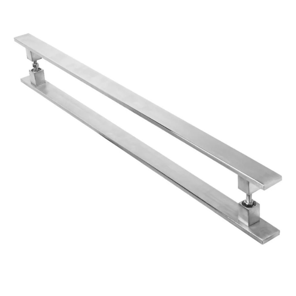 Puxador Porta Beni Duplo 80cm Inox 304 Escovado Kromus