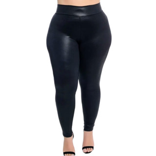 Calça Legging Cirre Plus Size Brilho Molhado G1 G2 G3 G4