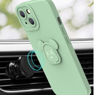 Urso dos desenhos animados base de aperto magnético carro universal anel para xiaomi samsung iphone suporte metal auto Giro de 360º