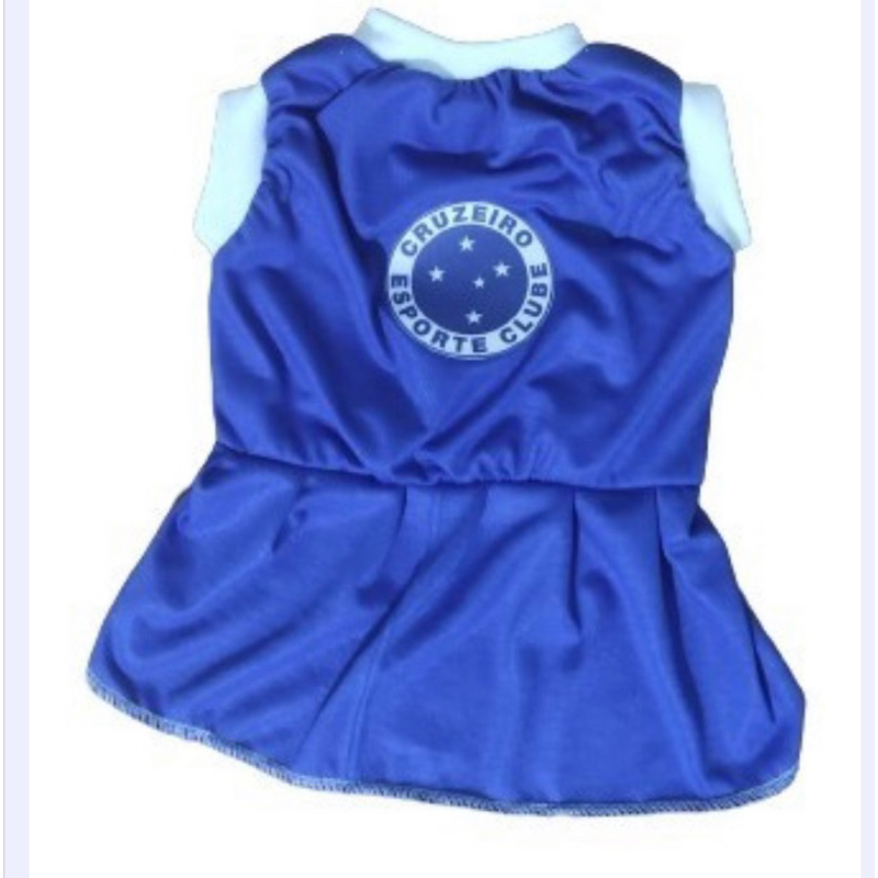 Vestido Pet Cachorro Futebol Cruzeiro