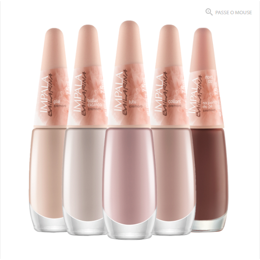 Kit 5 Esmaltes Impala Coleção Bailarina