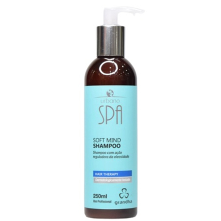 Shampoo Soft Mind Spa Blue 250ml Combate Queda Capilar Androgenética e Oleosidade Excessiva em Oferta na Shopee