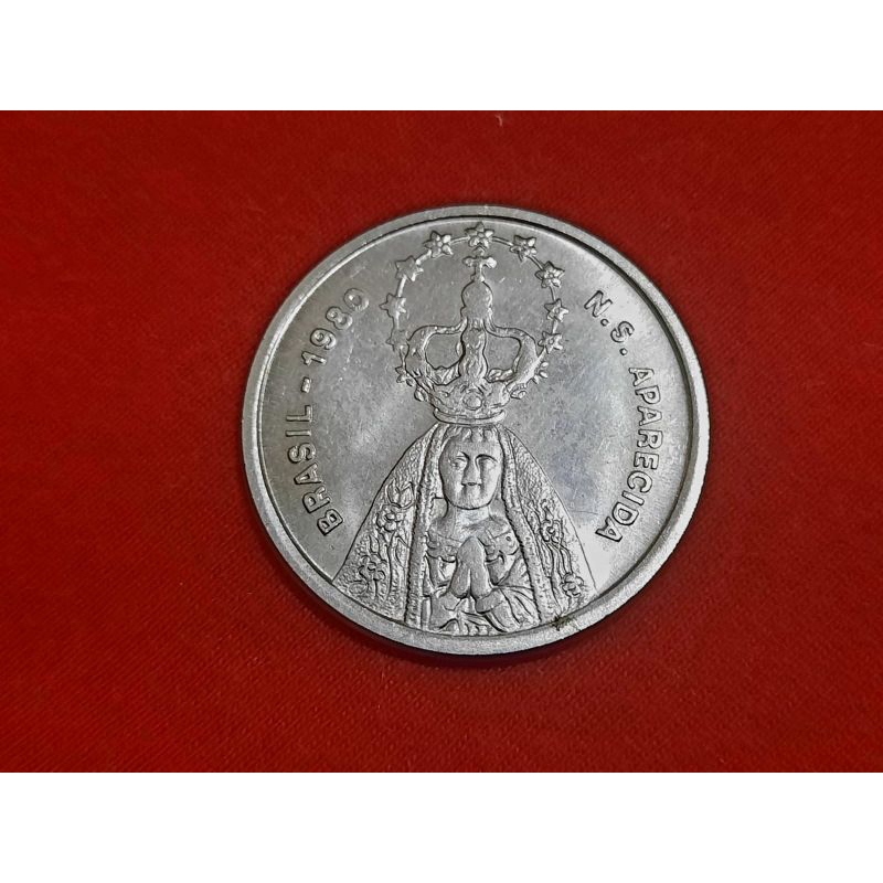 Medalha comemorativa a visita do papa João Paulo II em 1980.