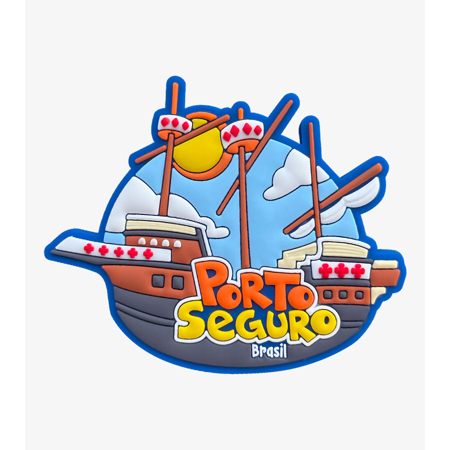 Ímã de geladeira emborrachado - Porto Seguro/ BA