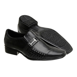 Sapato Social Masculino em Couro Legítimo Com Detalhe em Metal Com envio rápido