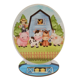 12 Display Centro Mesa Fazendinha Azul Personalizado Lembranças Festa em Oferta na Shopee