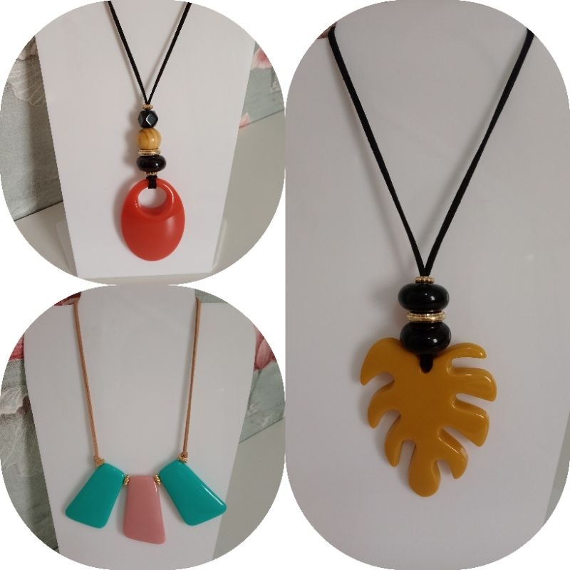 Colar Feminino Maxi colar  kit 3 peças variados moda tendência longos e médios luxo promoção