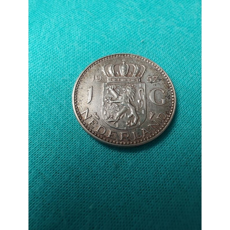 Antiga Moeda Holanda - 1 Gulden do ano 1957 para coleção