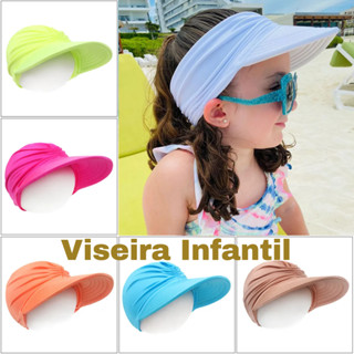 Viseira Infantil Turbante Chapéu De Praia Com Proteção do Sol UV Solar Criança Menina em Oferta na Shopee