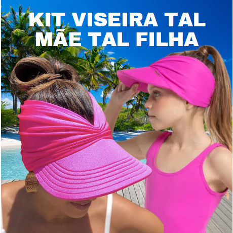 Kit Viseira Tal Mãe Tal Filha  COM OPÇÃO DE DUPLA FACE Chapéu com Turbante de Praia Boné Feminina Feminino Infantil Para Mãe e Filha Verão em Oferta na Shopee
