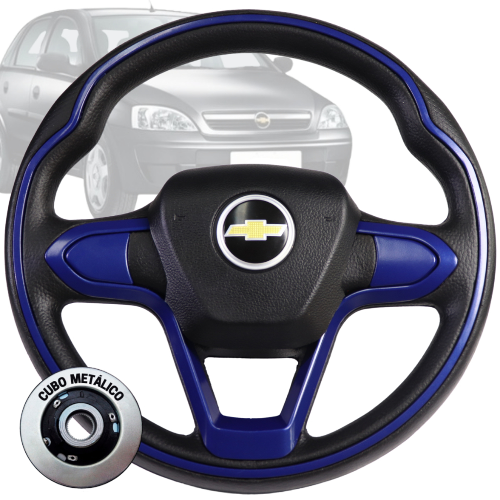Volante Esportivo Bmw Azul Monza Kadett Ipanema Vectra Astra Classic/Wind/Super/Wagon/Millenium